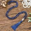 Lapis-Lazuli-en-pierre-Sodalite-bleue-naturelle-6mm-collier-nou-perl-m-ditation-Yoga-b-n