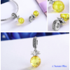 Charms Fantaisie : 7 Charms Argent, Perle ou Cristal- Ananas 3
