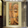 Tableau triptyque « Bouddha » Bois et dorures -4