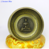 Bol Tibétain « Bouddha de la Médecine » avec bâton de cuir et coussin-1