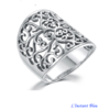 Bague-anneau ajourée « Gāyatrī » en Argent-2