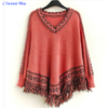 Pullover Poncho Style Boho « Anoki » - Incarnat