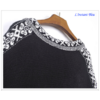 Pullover Poncho Style Boho « Anoki » - Noir-Détail 2