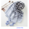 Echarpe imprimée Léopard Bleue en Coton « Dhāraṇā »-2