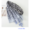 Echarpe imprimée Léopard Bleue en Coton « Dhāraṇā »-3