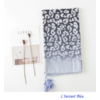 Echarpe imprimée Léopard Bleue en Coton « Dhāraṇā »-4