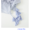 Echarpe imprimée Léopard Bleue en Coton « Dhāraṇā »-7
