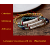 Bracelet« Om Mani Padmé Hûm » Coton et Argent- artisanat