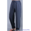 Pantalon de Yoga « Vulcano » en Lin- Bleu turquin