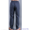 Pantalon de Yoga « Vulcano » en Lin- Bleu turquin-dos