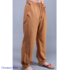 Pantalon de Yoga « Vulcano » en Lin- Camel