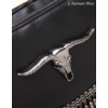 Sac-Pochette « Black Buffalo » style Vintage luxe - Détail tête.
