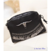 Sac-Pochette « Black Buffalo » style Vintage luxe - Pochette