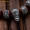 Bracelets des Amants « Mahatma » en Bois de Santal et Argent-Détail perles 2