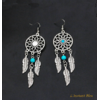 Boucles d’Oreilles Ethniques «  Turīya », Attrape-rêves-2