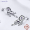 Boucles d’Oreilles « Mayūra   », Attrape-rêves en Argent-3
