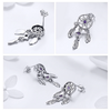 Boucles d’Oreilles « Mayūra   », Attrape-rêves en Argent-Détails