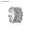 Bague-anneau «Maitrī» dentelle d’amour en Argent-3