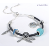 Bracelet à Charm « Turīya » Esprit Bohème - Cuir et Argent-3