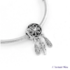Pendentif Charm Ethnique« Nirvāṇa » Attrape-rêve en Argent- sur bracelet-2