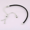 925-Sterling-Argent-Bracelet-Moments-En-Cuir-Avec-R-glable-Coulissante-Fermoir-Bracelet-Bracelet-Fit-Perle