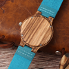 Montre Casual « Mátsya » en Bois – Bracelet cuir- Détails 2