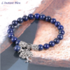 Bracelet Bohème « Akāra » Arbre de vie, en Lapis Lazuli-2