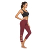 Femmes-Solide-de-Couleur-Creux-De-Yoga-Pantalon-Hanches-push-up-sept-points-pantalons-sport-leggings
