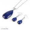 Pendentif et Boucles d’oreilles « Samāṇa  » Esprit Bohème en Pierres semi-précieuses-Lapis lazuli