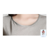 Tee-shirt Homme ou Femme « Indu » Anti-ondes en Fibres d’argent-détail col