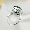 GQTORCH-Naturel-Vert-Cristal-Carr-meraude-Anneaux-Pour-Les-Femmes-925-Bijoux-En-Argent-Sterling-Cru