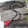 8mm-Naturel-Pierre-Perles-Noir-Onyx-Facettes-Rouge-Jasper-JapaMala-Ensembles-Spirituel-Bijoux-la-m-ditation