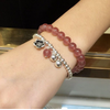 Bracelet Ethnique « Sthāpāti » en Argent Sterling et Quartz rose-4
