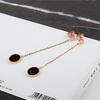 YUN-RUO-Or-Rose-Couleur-Noir-maill-Glands-Boucles-D-oreilles-pour-Femme-Fille-Pas-Allergie
