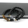 Bracelet Ethnique « Śubhā » en Onyx noir et Pierres de couleur-2