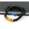 Bracelet Ethnique « Śubhā » en Onyx noir et Pierres de couleur-7