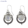Boucles d’Oreilles vintage « So- Haṃ » Pierre de Lune et Argent Sterling-401