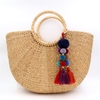 1-PC-Style-Boh-me-perles-en-bois-Porte-cl-s-Pompon-Porte-cl-s-Sac