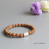 Bracelet Ethnique « Oṃ maṇipadme hūṃ » Rudraksha et Perle de prière-3