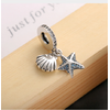 Charm Tropical « Śaṅkhā » Coquille et Etoile de mer en Argent Sterling-4