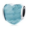 Charm Bohème « Rāvaṇa » Coeur rouge facetté en Argent Sterling-1