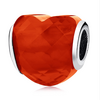 Charm Bohème « Rāvaṇa » Coeur rouge facetté en Argent Sterling-2.1