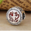 Charm Feng shui « Vṛitrā » Dragon et Phénix en Argent Sterling-2