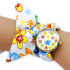 Shsby-mise-jour-femmes-robe-montre-dames-fleur-tissu-montre-Bracelet-haute-qualit-tissu-or-montre