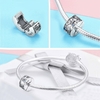 BISAER-authentique-925-en-argent-Sterling-bouchon-Clip-coeur-toile-charme-clair-CZ-perles-fit-charme