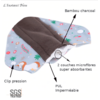 Serviettes hygiéniques lavables (lot de 5) + Pochette de rangement -3