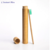 Brosse à dents de voyage + Boîte cylindre en Bambou naturel-5.1