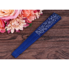 Eventail pliant « Nīlā » l’Instant Bleu, en Tissus et bois de Bambou-7