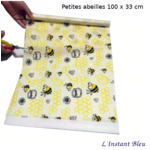 Film alimentaire « Bee’sWrap » – En Rouleau 100 x 33 cm- Petites abeilles.1