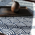 Tissu-de-table-de-style-japonais-foulard-furoshiki-coton-100-imprim-vague-nombreuses-utilisations